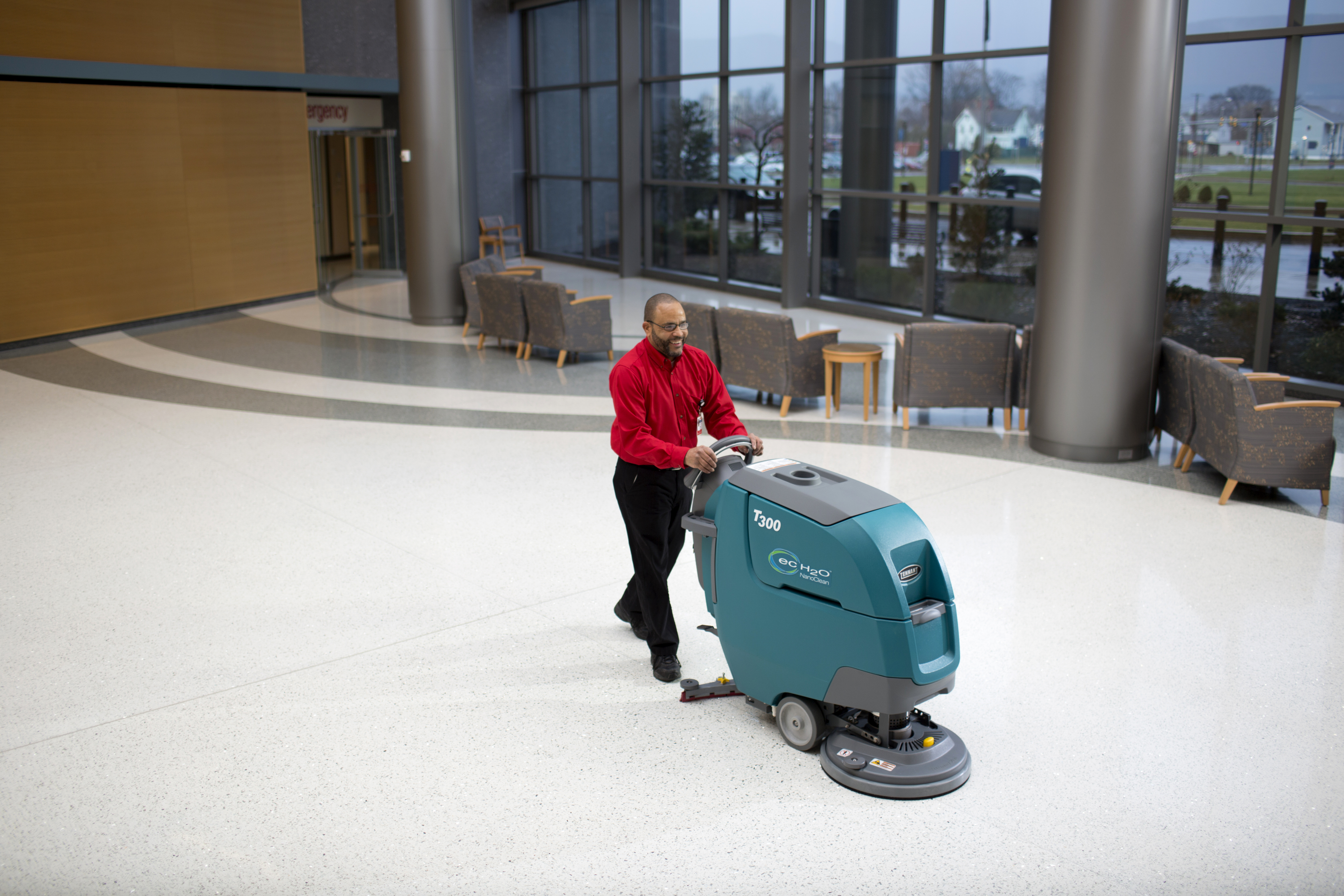 Cleaning floor 